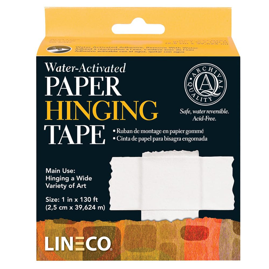 , Archival Water Activated Paper Hinging Tape, Acid-Free with Neutral pH, for Hinging Art Photo Matboard, 1 Inch x 130 Feet, Pack of 1
