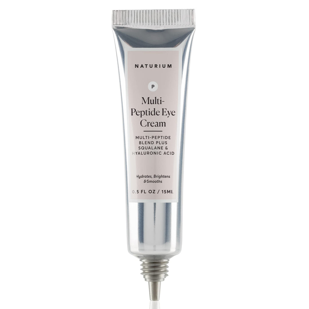 Multi-Peptide Eye Cream, Smoothing & Anti-Aging Skincare, with Squalene & Hyaluronic Acid, 0.5 oz