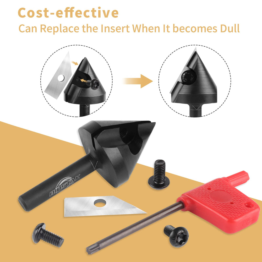 60 Degree V Groove Router Bit 1/4 Inch Shank, Carbide Insert Wood CNC Router Bits for Woodworking Engraving Carving