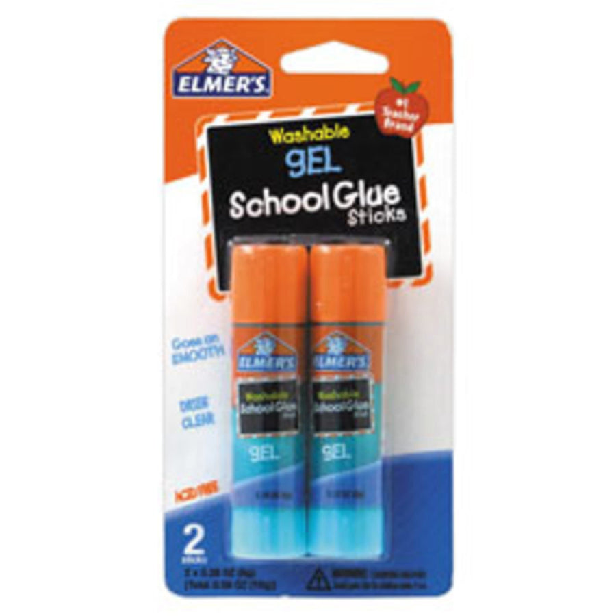 Washable Gel School Glue Sticks, 0.28 oz Each, 2 Sticks per Pack (E518)