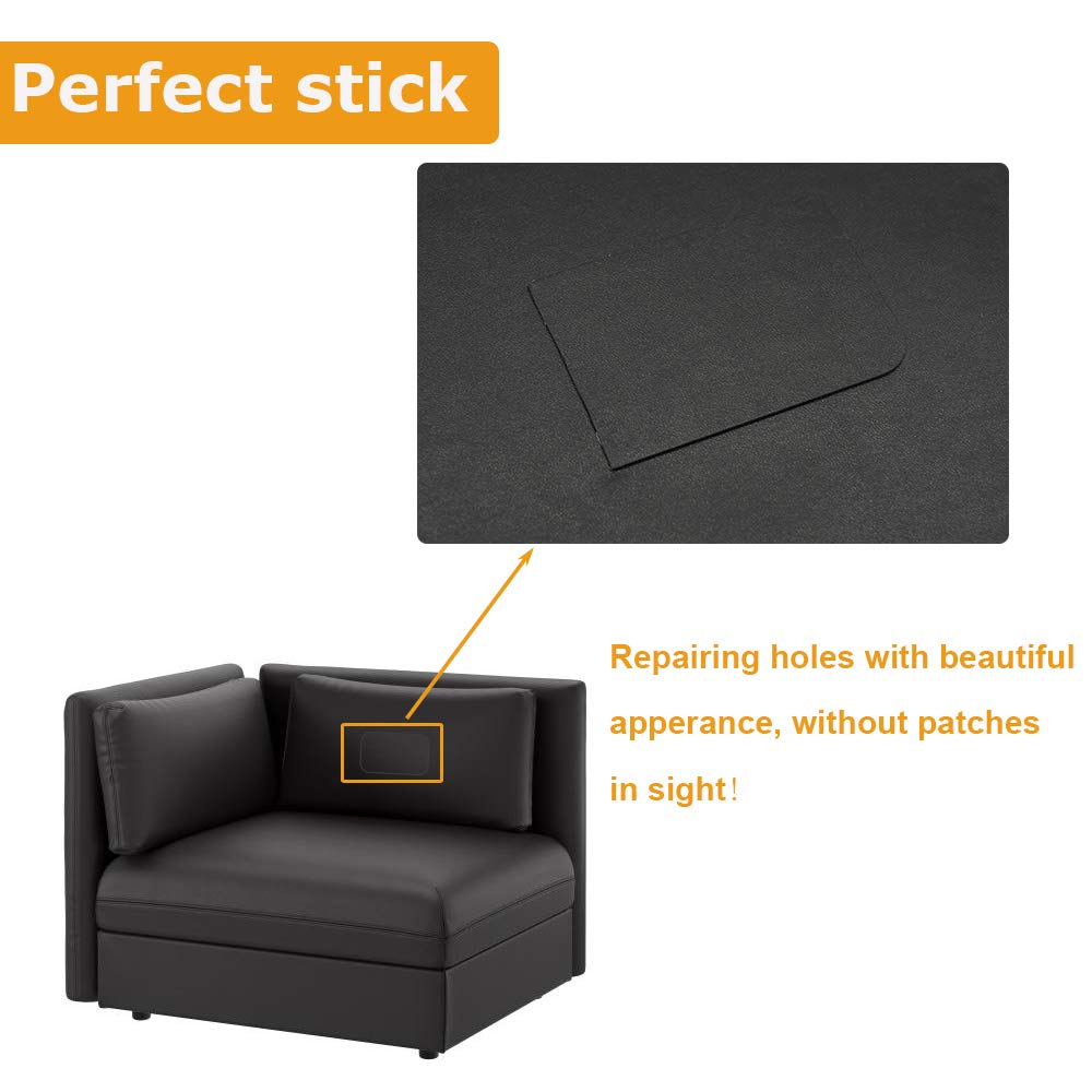 Leather Repair Patch Kits for Furniture, Car Seats Couches and Elbow Self-Adhesive Patch Tape for Leather and Vinyl Repair, 8x11 inch Leather Sofa Repair Kits