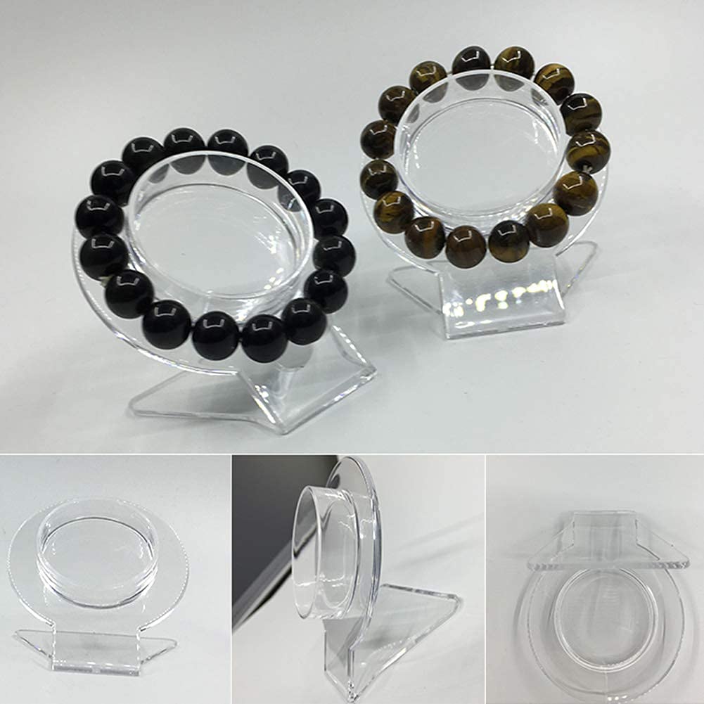 Jewelry Holder, 2 Pcs Clear Acrylic Bracelet Display Stand, Jewelry Organizer Rack, Transparent Shelf Shelves, Clear Jewelry Organizer