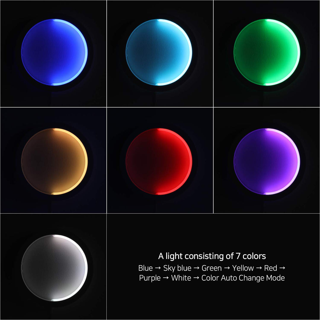 Moonlight Nightlight Dual LED Clock, Digital Alarm Clock, 12/24H Mode, Alarm & Snooze, Date Display, 2 LED Colors, 7 Color nightlight, Adjustable LED Brightness, LED Clock with Remote Control