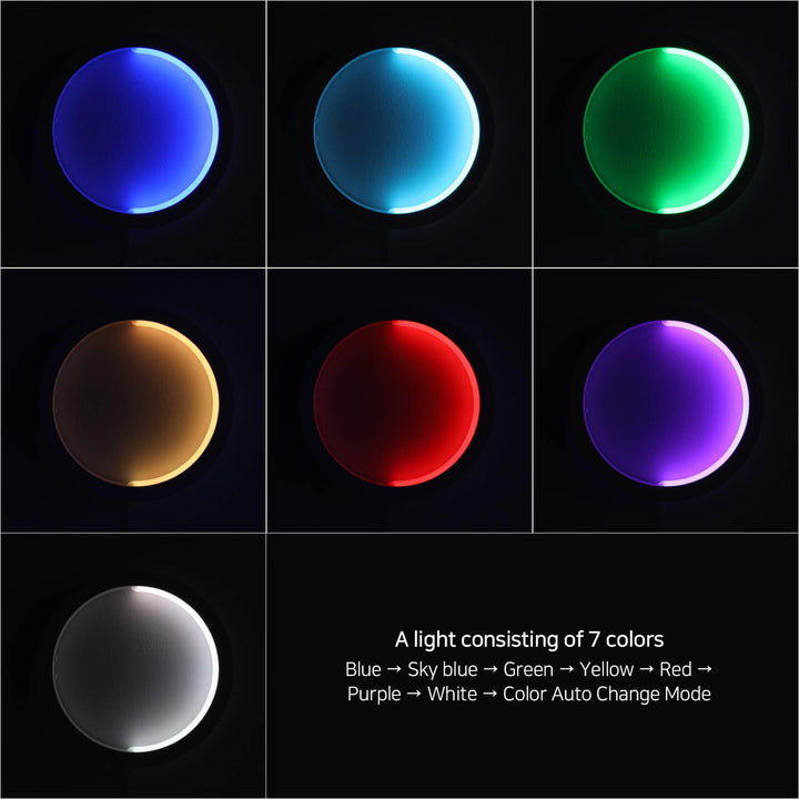 Moonlight Nightlight Dual LED Clock, Digital Alarm Clock, 12/24H Mode, Alarm & Snooze, Date Display, 2 LED Colors, 7 Color nightlight, Adjustable LED Brightness, LED Clock with Remote Control