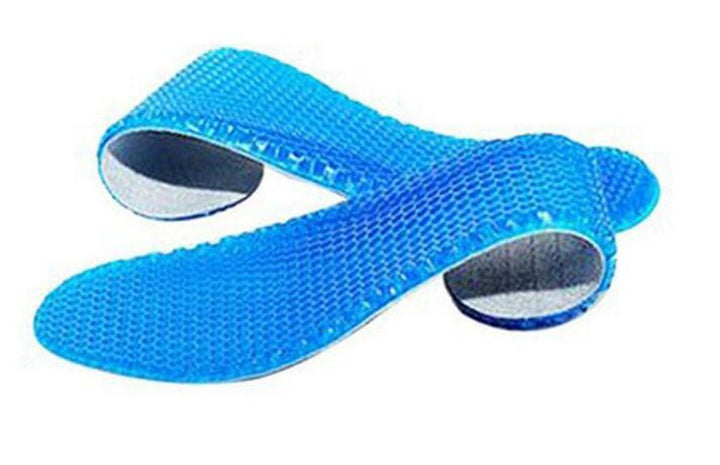 1Pair Blue Silicone Gel Reusable Honeycomb Full Length Non Slip Comfort Sports Insole Air Cushion Damping Shoe Pad Cushion Shoe Inserts For Men Women (Large)