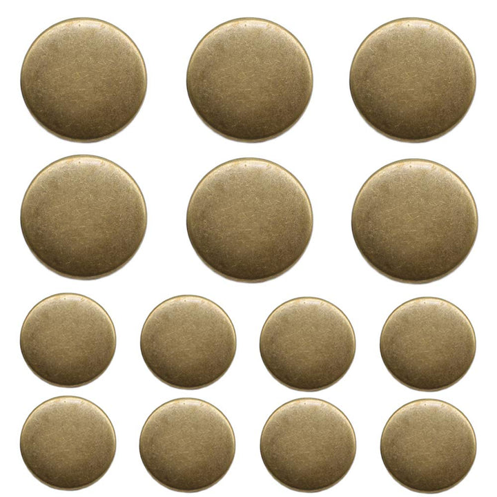 14 Pieces Antique Brass Metal Buttons 20mm 15mm Blazer Buttons Set for Blazers, Suits, Sport Coat, Uniform, Jackets (MB20160)