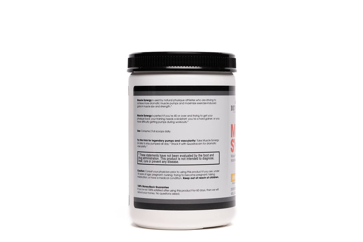 Muscle Synergy 405g (Lemon Powder 14.3 oz) Dramatic Muscle Pump, Size & Strength Maximizing Drink Mix w/HMB. L-Arginine, L-Citrulline, Creatine Monohydrate, L-Ornithine