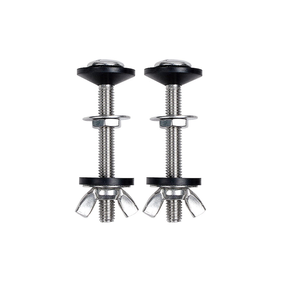 Toliet Bolts,Tank to Bowl Stainless Stell 5/16inch by 3Inch Heavy Duty Bolts with Rubber and Stainless Steal Washers and Wing Nuts,Toliet Bolt