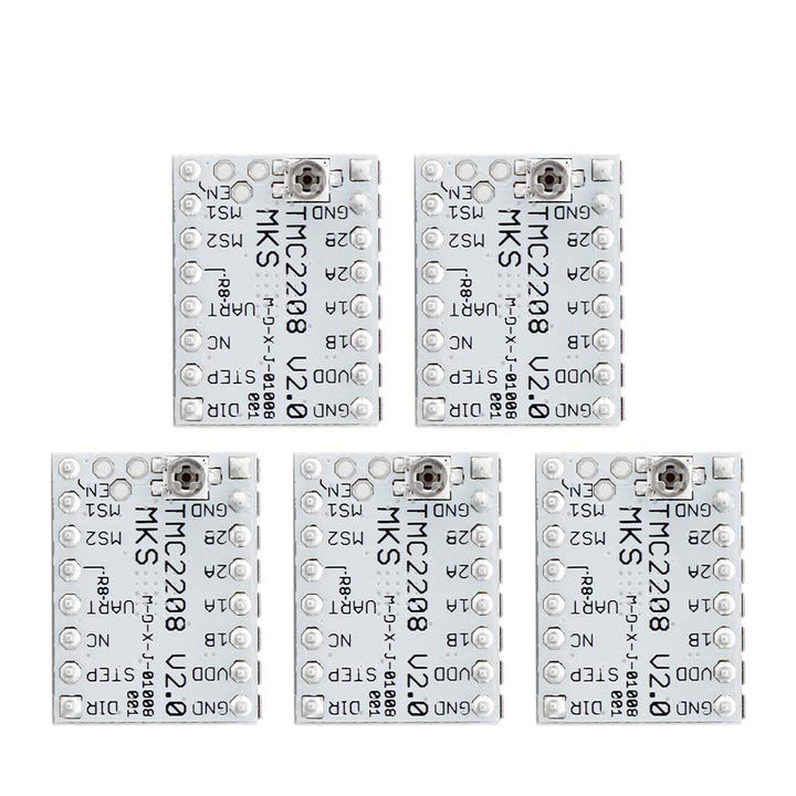 5pcs TMC2208 V2.0 Stepper Motor Driver, Ultra Silent, Compatible with SGen L, SKR 1.3/1.4 Controller Boards