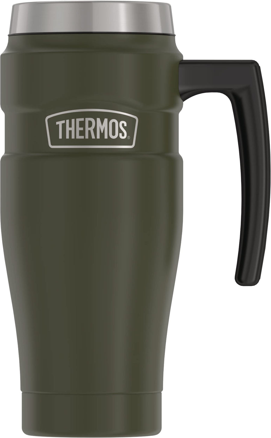 Stainless King Vacuum-Insulated Travel Mug, 16 Ounce, Army Green