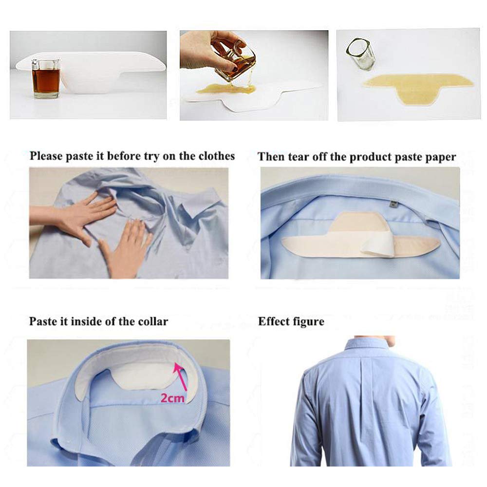 20p: Adecco LLC 10 x Disposable Neck Collar Sweat Pads (20p)