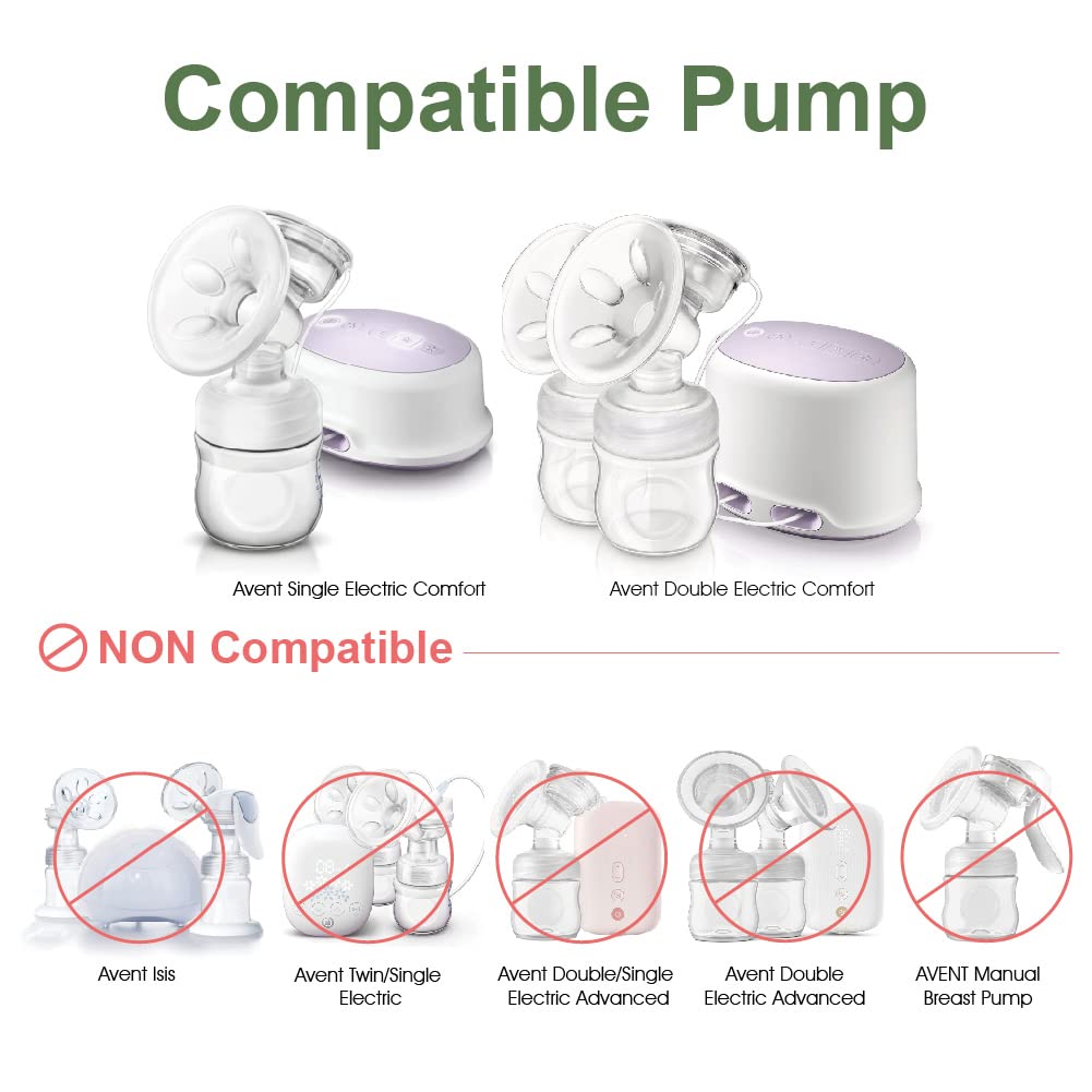 Replacement Parts Compatible with Avent Comfort Pump, Valve, Diaphragm for Single and Double Electric Pumps; Made