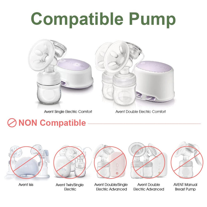 Replacement Parts Compatible with Avent Comfort Pump, Valve, Diaphragm for Single and Double Electric Pumps; Made