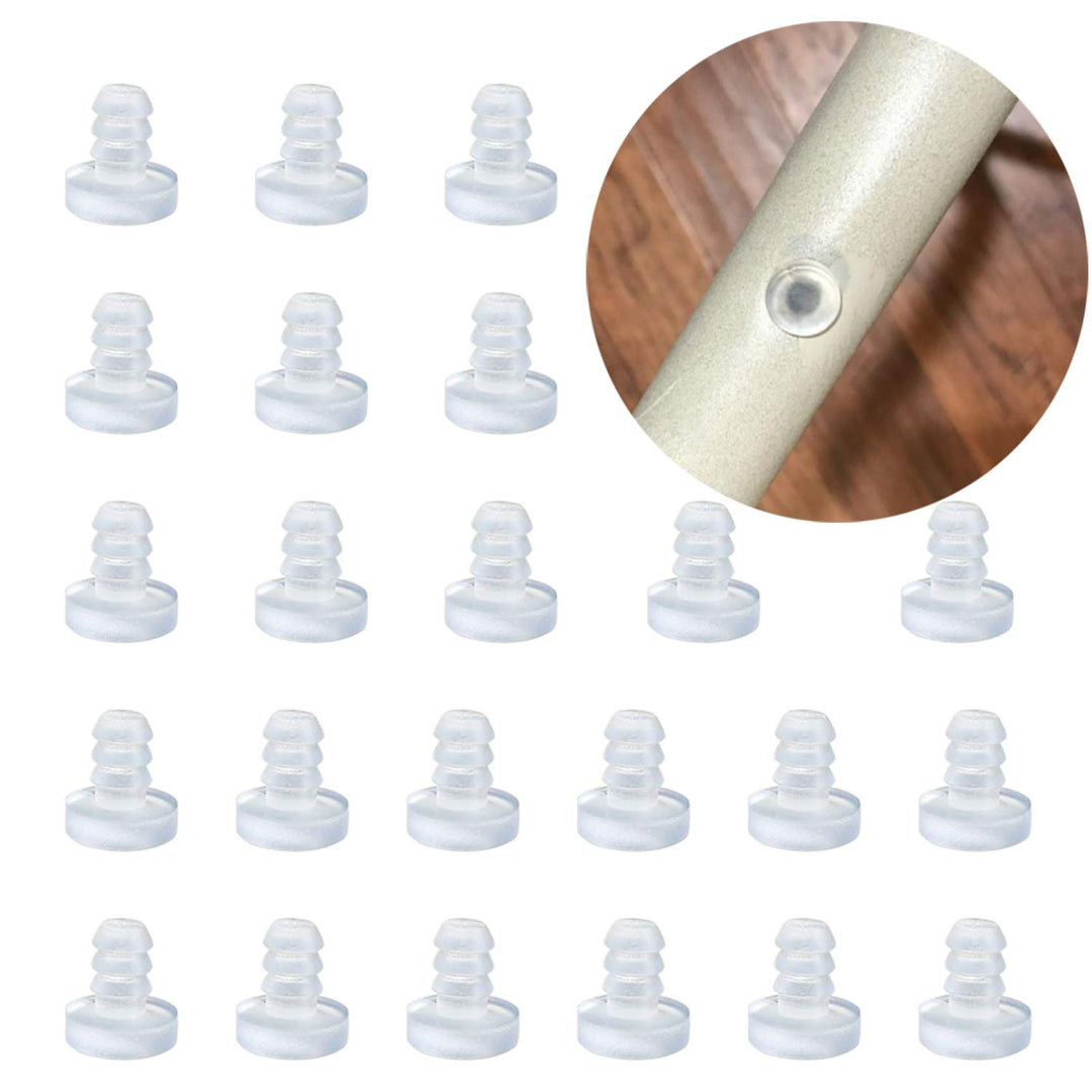 Glass Table Top Bumpers Rubber Plugs 50 pcs Rubber Glass Table Top Spacers for Table Furniture Cabinet Edge Holes (5 x 9mm)