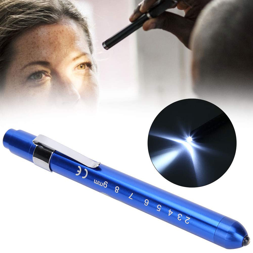 LED Penlight Professional Portable Diagnostic Lamp Clinical Pen Ophthalmic Examination Pupil Check Pen Light for Doctor Nurse(Blue)