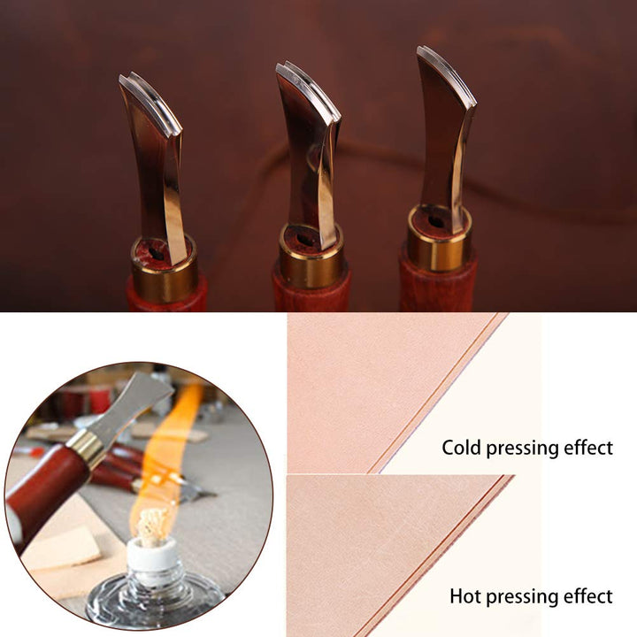 Leather Shallow Slot Edge Linear Edge Device, Edge Creaser Stainless Steel, Leather Crimping Working Tools, Leather Edge Creaser 1.0/1.5/2.0/2.5mm for Leather Craft