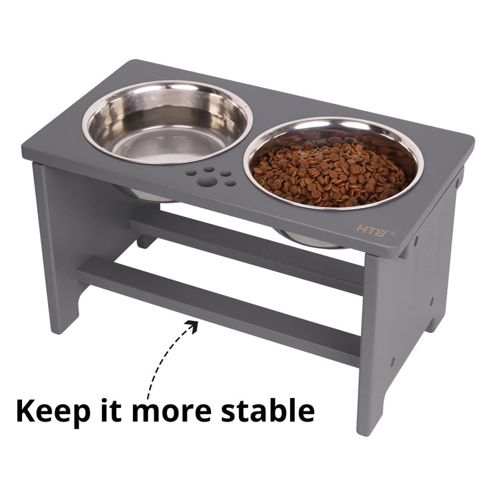 Elevated Dog Bowls,Raised Dog Bowl Stand with 2 Stainless Steel Bowls,Elevated Raised Dog Bowls for Large Medium Small Sized Dogs