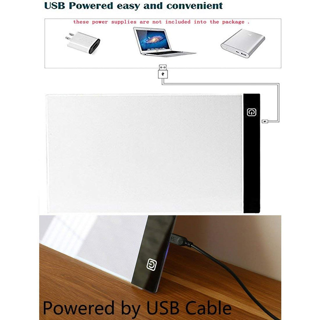 A4 Ultra-Thin Portable LED Light Box Tracer USB Power LED Artcraft Tracing Light Pad Light Box for Artists,Drawing, Sketching, Animation