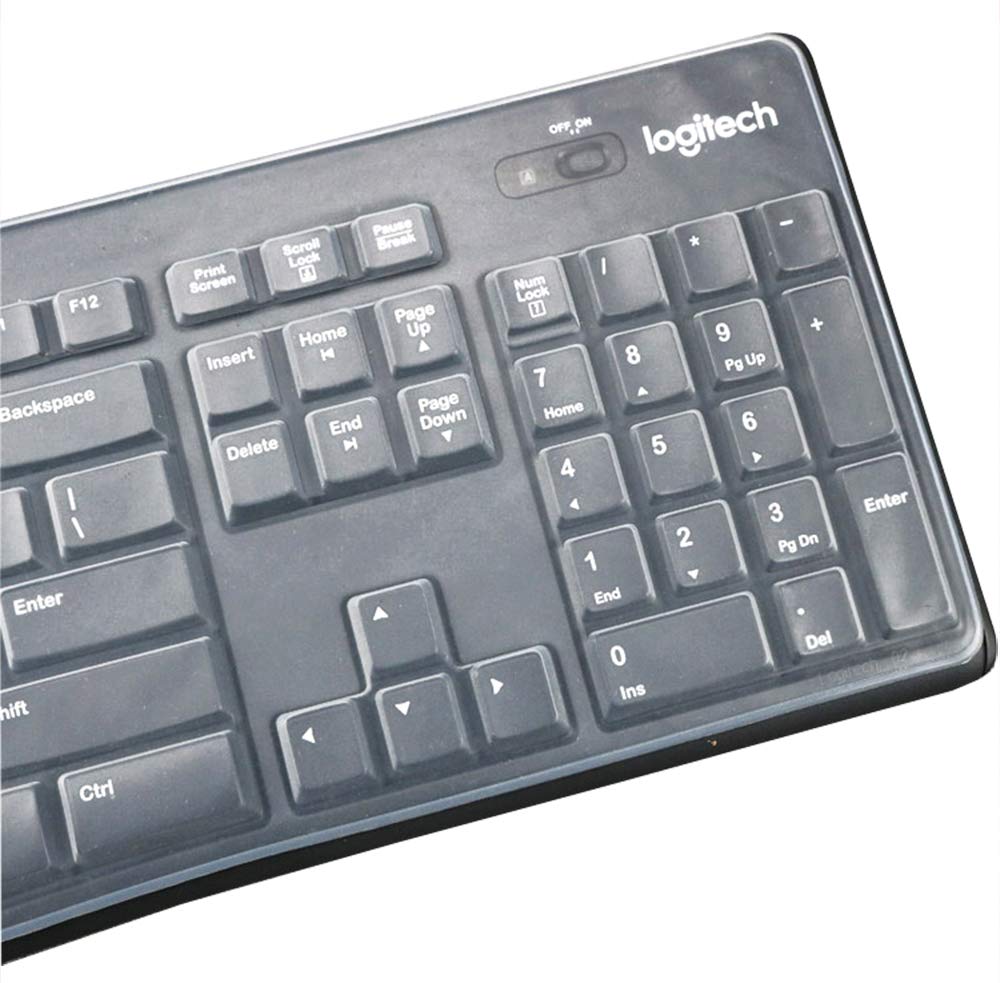 Ultra Thin Desktop PC Silicone Clear Keyboard Cover Skin Protector Compatible for Logitech MK270 Wireless Keyboard & Logitech K200 K260 K270 MK200 MK260 Keyboard (NOT for Other Desktop Keyboards)