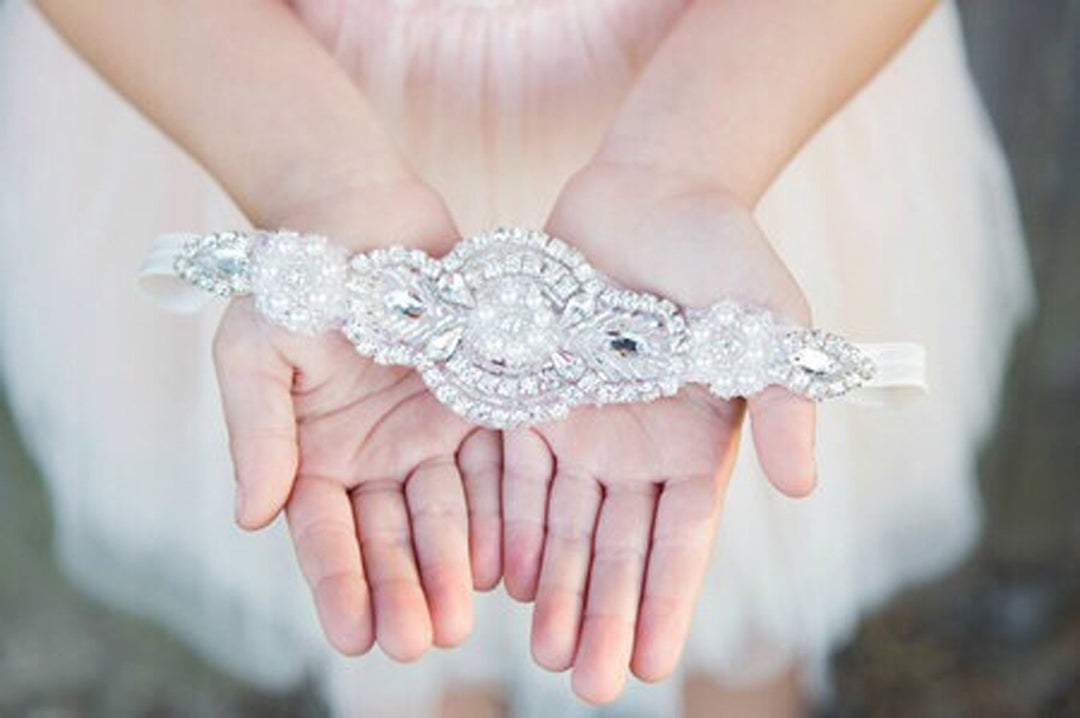 FXmimior Flower Girl Wedding Crystal Rhinestones Headband Hair Accessories Headwear