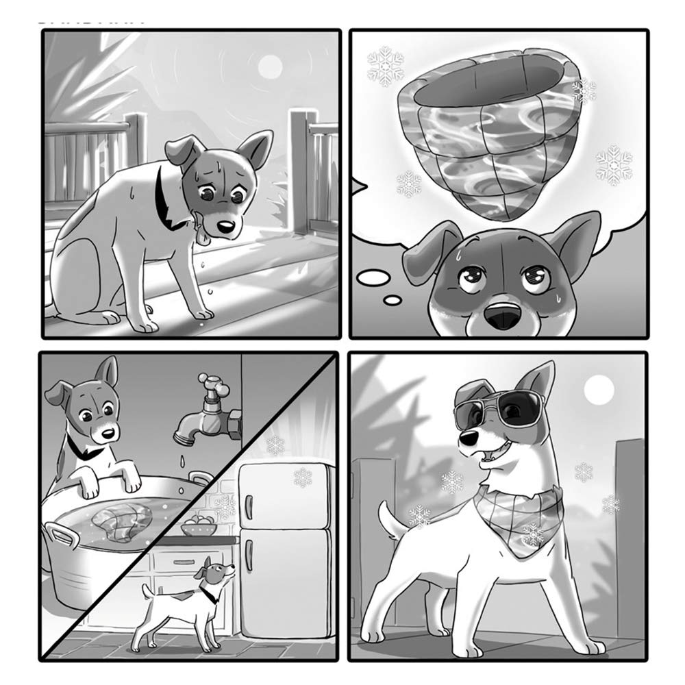 Chill Out Dog Ice Bandana, Instant Cooling Pet Bandana, Breathable Scarf Dog Cat Ice Collar for Summer Medium