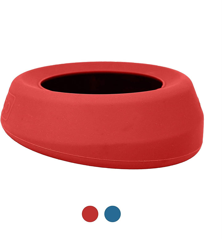 Splash Free Wander Water Bowl, No Spill Dog Travel Bowl, Portable No Mess Water Bowl for Dogs, Splash Less Pet Bowl for Car Travel, Dog Travel Accessories, 24 oz, Chili Red