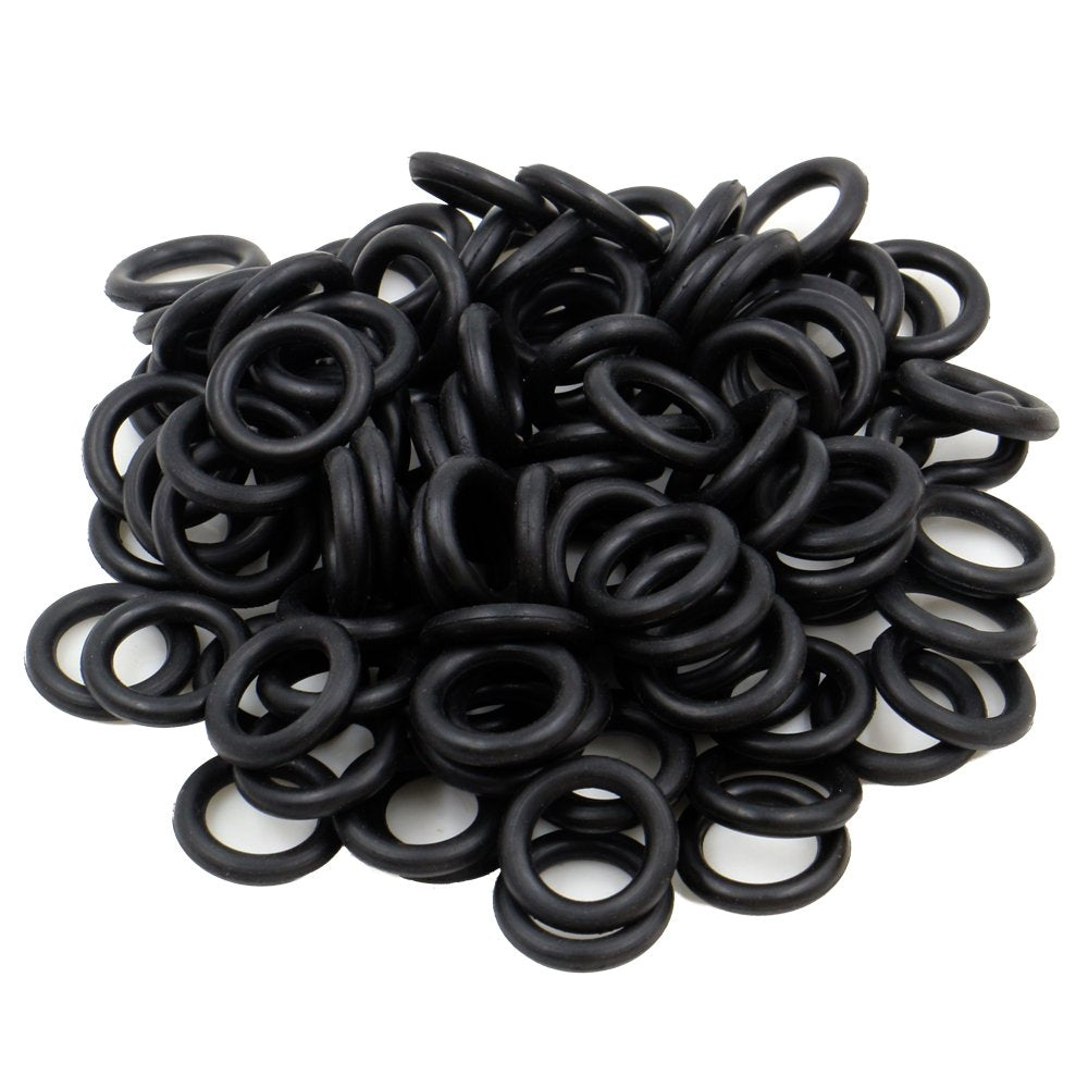 Tattoo Machine Parts - 100pcs Tattoo Rubber Bands, 100pcs Tattoo O-rings, 100pcs Tattoo Grommets, 100pcs Tattoo Nipples & 1 set Tattoo Cleaning Brush Set for Tattoo Machines, Tattoo Supplies
