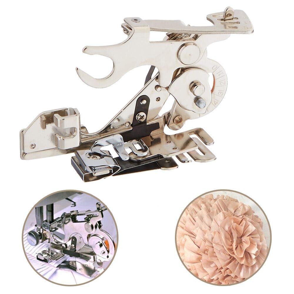 Ruffler Sewing Machine Presser Foot Gathering Pleats and Ruffles Attachment for Low Shank Singer, Brother, Babylock, Viking, Janome, Kenmore