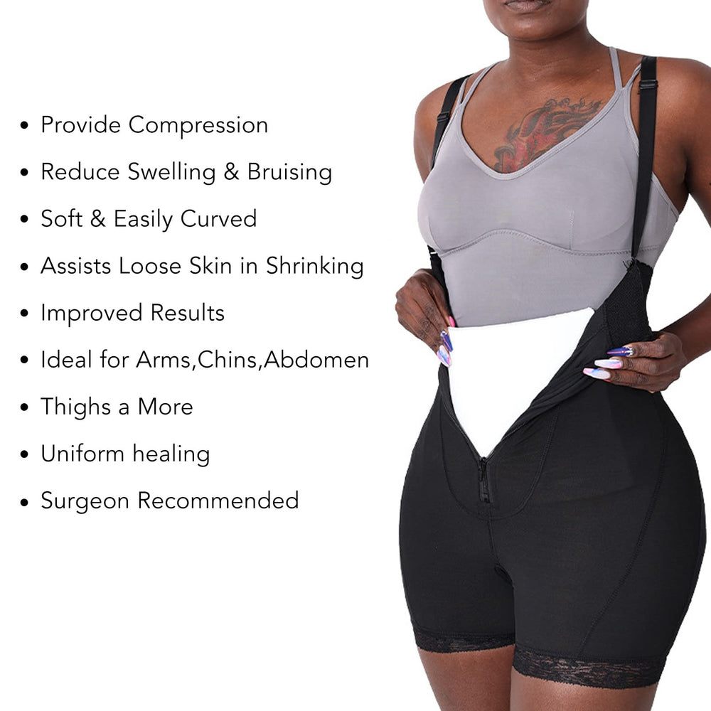 Lipo Foam Pads for Post Surgery Ab Board After Liposuction Surgery Flattening Tummy Tuck Abdominal Compression Garments Lipo Foam Sheets 11x 7.9 x 0.4