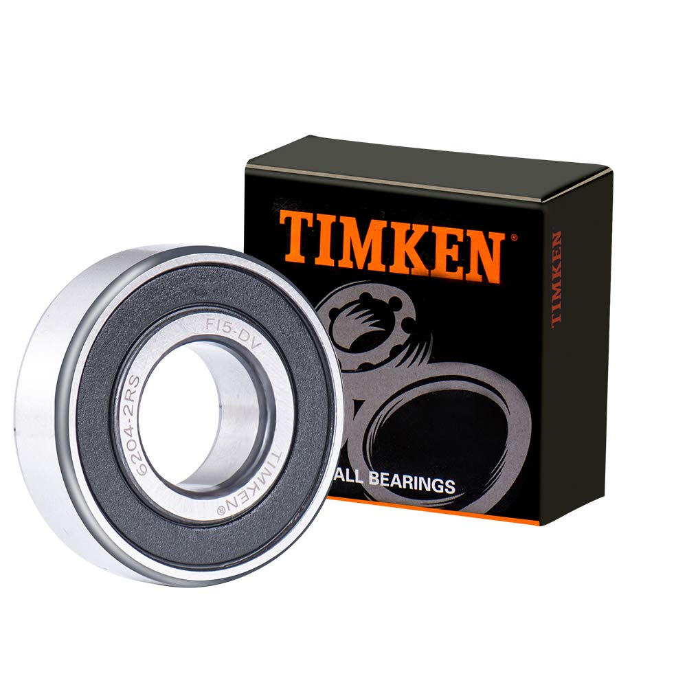 6204-2RS 2PACK Double Rubber Seal Bearings 20x47x14mm, Pre-Lubricated and Stable Performance and Cost Effective, Deep Groove Ball Bearings