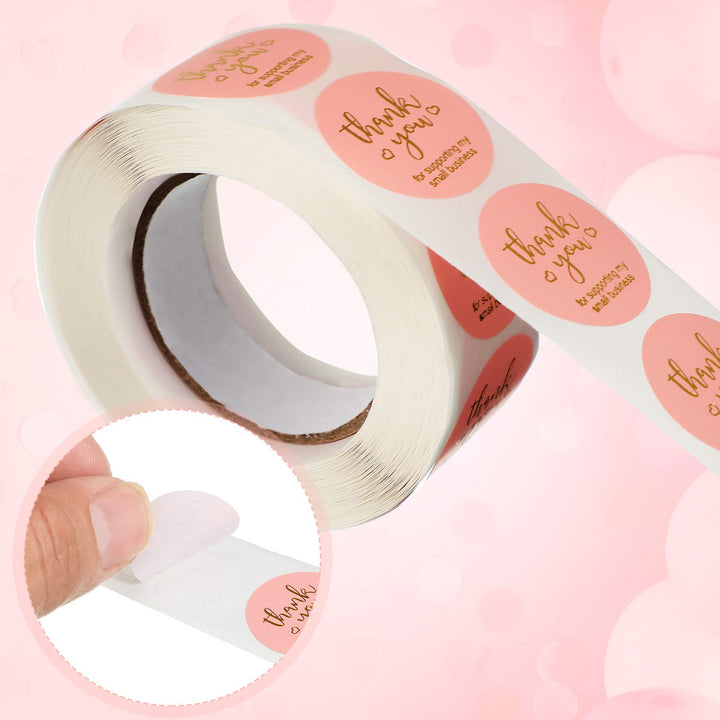 4 Rolls 2000 Pieces 1 Inch Thank You Round Stickers Thank You Label Stickers Thank You for Supporting My Small Business Stickers Thank You for Envelope Greeting Cards Packing Supplies