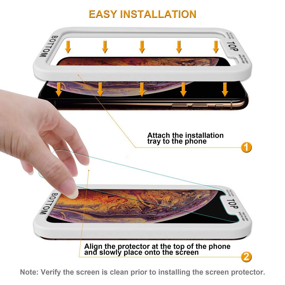 (2 Pack) Designed for Apple iPhone 11 and iPhone XR (6.1 inch) (Privacy) Anti Spy Tempered Glass Screen Protector with (Easy Installation Tray) Anti Scratch, Bubble Free