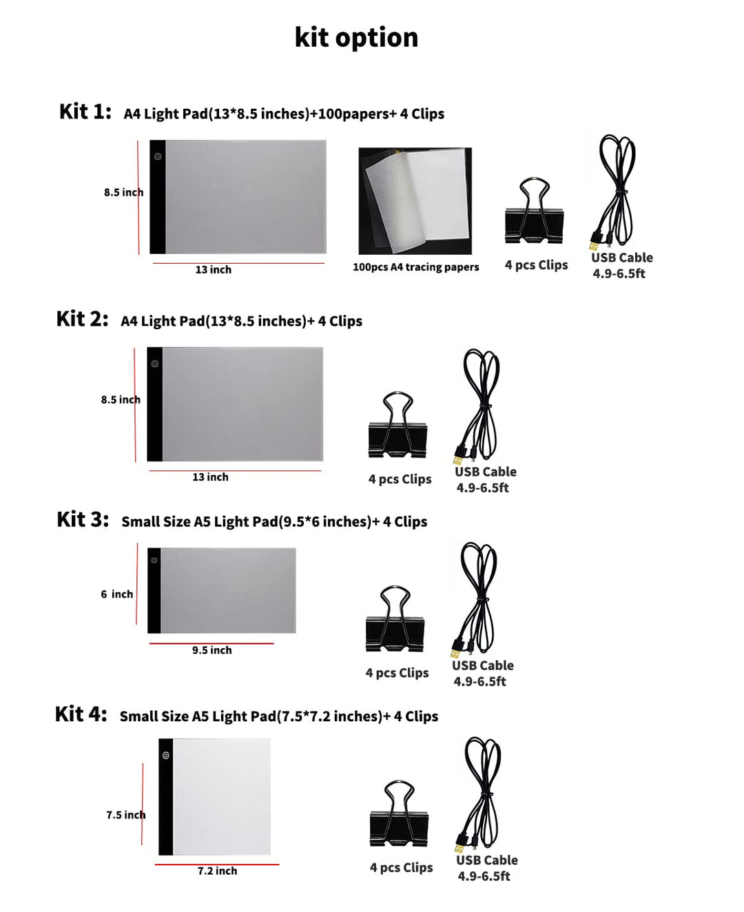 A4 Ultra-Thin Portable LED Tracing Light Box Dimmable Tracer Pad Board Adjustable Brightness for Artists Drawing Sketching Trace Animation Artcraft 5d Diamond Painting