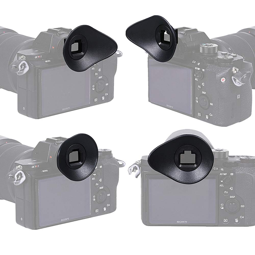 Oval Rotatable Camera Eyecup Eyepiece Viewfinder Eyeshade for Sony A9II A7RIV A7RIII A7III A7RII A7SII A7II A7 A7S A7R Mark IV III II A7M3 A9 A58 A99II Replaces Sony FDA-EP18 FDA-EP16 FDA-EP15 Eye Cup