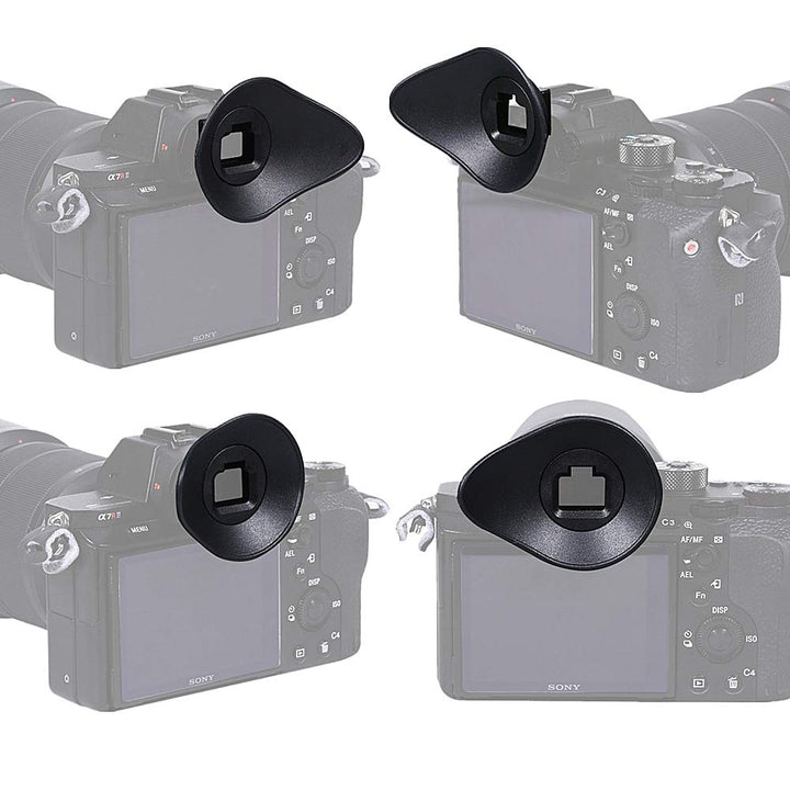 Oval Rotatable Camera Eyecup Eyepiece Viewfinder Eyeshade for Sony A9II A7RIV A7RIII A7III A7RII A7SII A7II A7 A7S A7R Mark IV III II A7M3 A9 A58 A99II Replaces Sony FDA-EP18 FDA-EP16 FDA-EP15 Eye Cup
