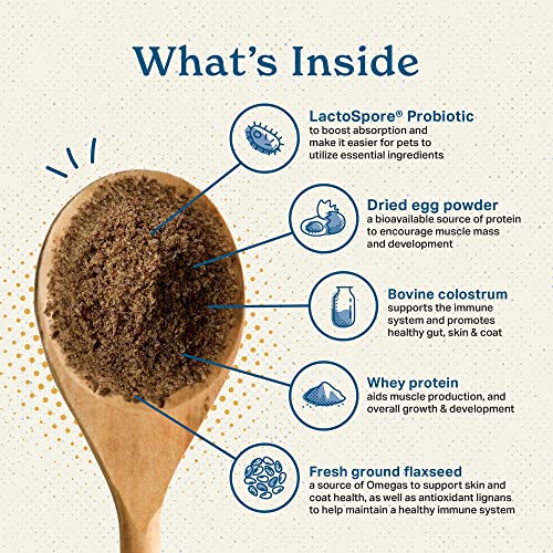 Puppy 8oz Supplement – Superfood Powder Promotes Growth & Development, Supports Immunity, Digestion, Bones, Skin & Coat of Dog