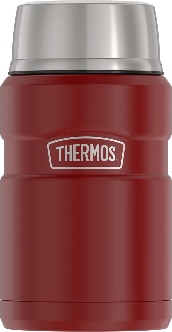 Stainless King Vacuum-Insulated Food Jar, 24 Ounce, Rustic Red