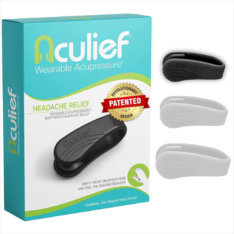 2-Pack Natural Headache, Migraine, Tension Relief Wearable, Supporting Acupressure Relaxation, Stress Alleviation, Tension Relief and Headache Relief (Regular/Teal & Green)