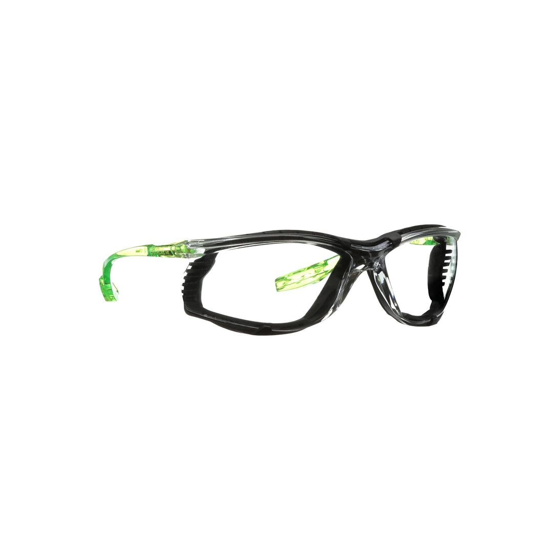 Safety Glasses, Solus CCS Series, Pack of 1, ANSI Z87, Scotchgard Anti-Fog Coating, Clear Lens, Corded Ear Plug Control System, Removable Foam Gasket, SCCS01SGAF-GRN-F