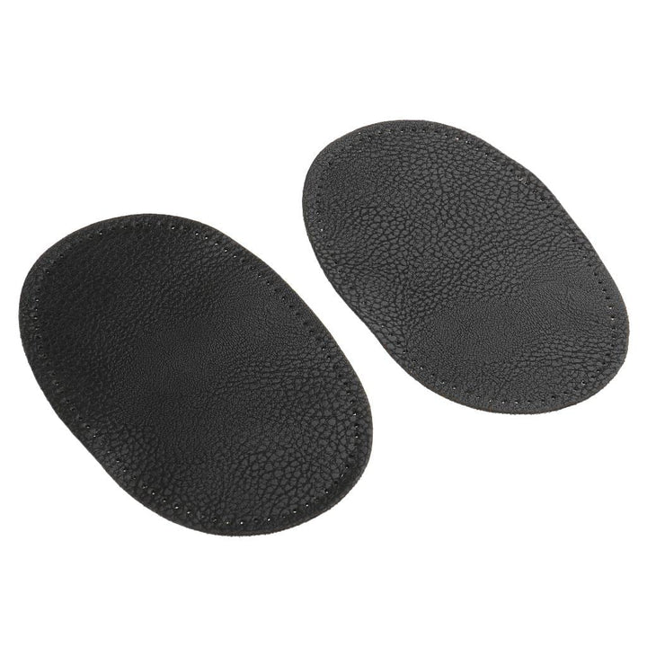 2 Pieces Pu Leather Patch Sew on Patches Repir Elbow Knee for Clothes Clothing Accessories - Black