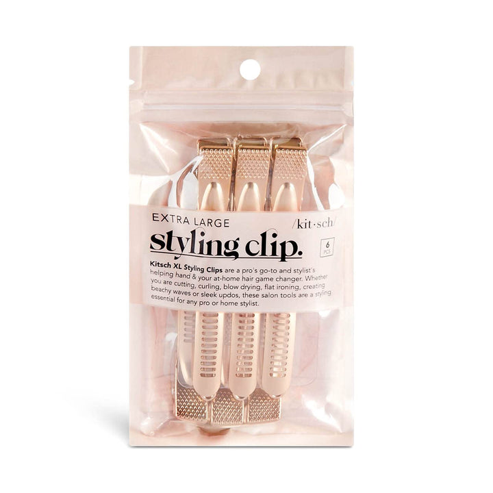 XL Alligator Hair Clips for Styling & Sectioning - Alluminum Duck Billed Hair Clips for Long Hair | Hair Styling Clips | Roller Clips for Short Hair | 6 pc (Gold)