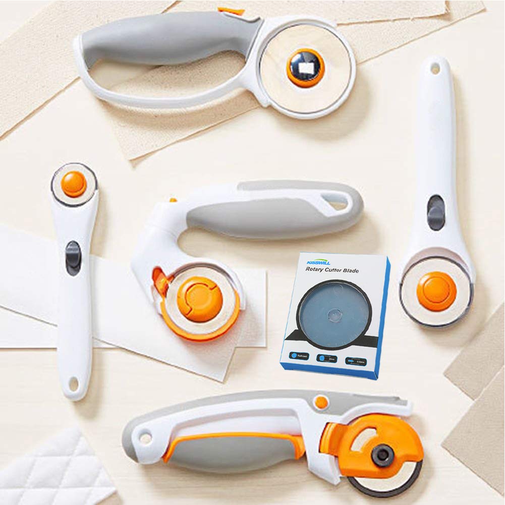 Rotary Cutter Blades 45mm 10 Pack , Fits Fiskars, Olfa, Martelli, Dremel, Truecut, DAFA Rotary Cutter Replacement for Quilting Scrapbooking Sewing Arts &Crafts, Sharp and Durable