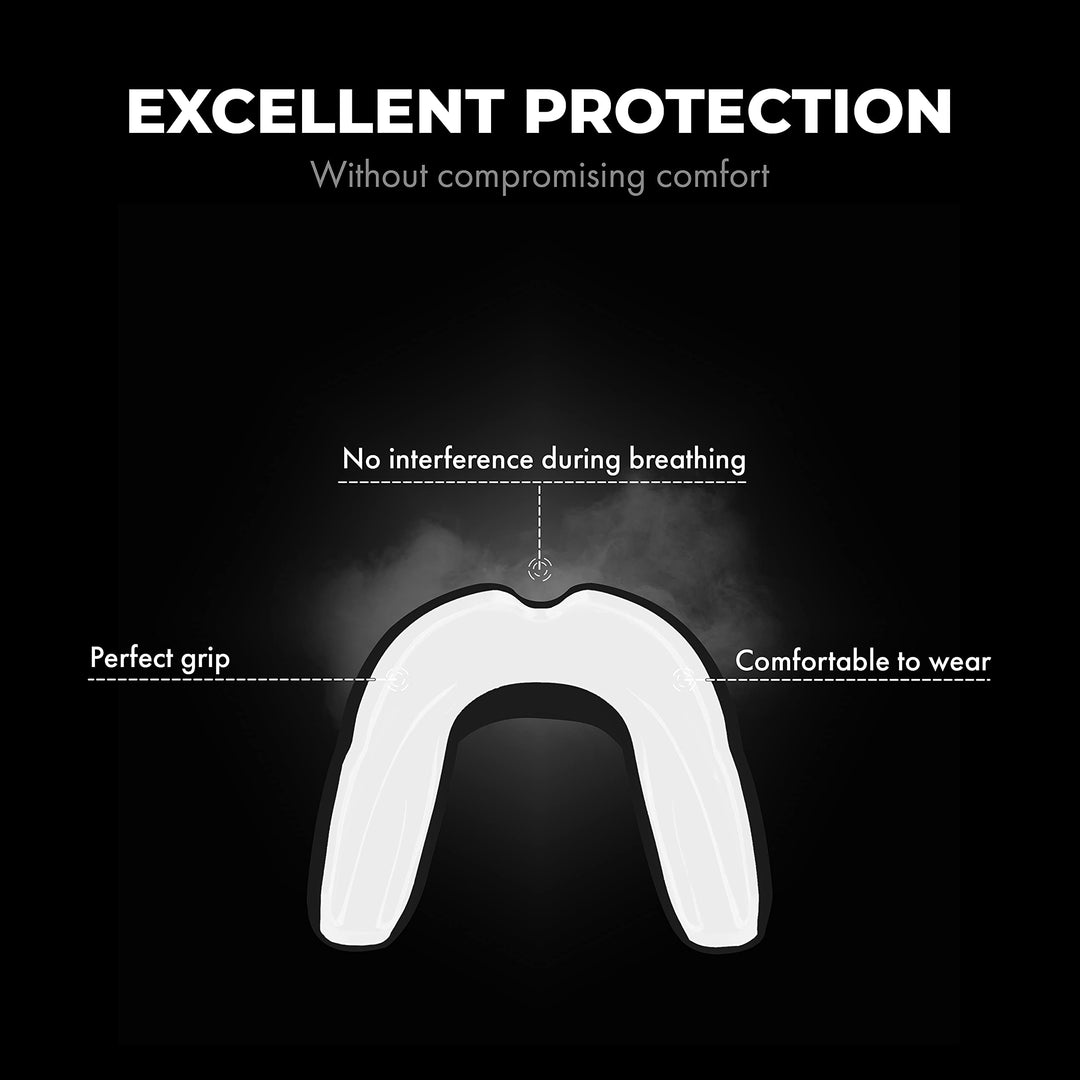 ® Premium Mouth Guard - for Excellent Breathing & Easy to fit | Sports Mouth Guard for Boxing, MMA, Football, Lacrosse, Hockey and Other Sports | incl. hygienic Box