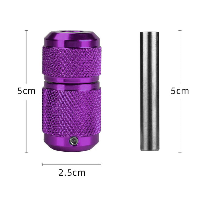 25mm Tattoo Grips Tubes Self-lock Aluminum Alloy Tattoo Gun Grip Auto Self Locking Handle for Tattoo Machine Supply Body Art Tattoo Machine Parts Grips (Purple)