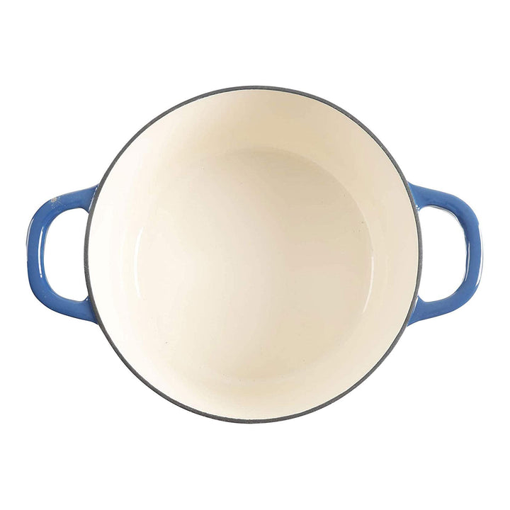 Artisan Round Enameled Cast Iron Dutch Oven, 7-Quart, Sapphire Blue