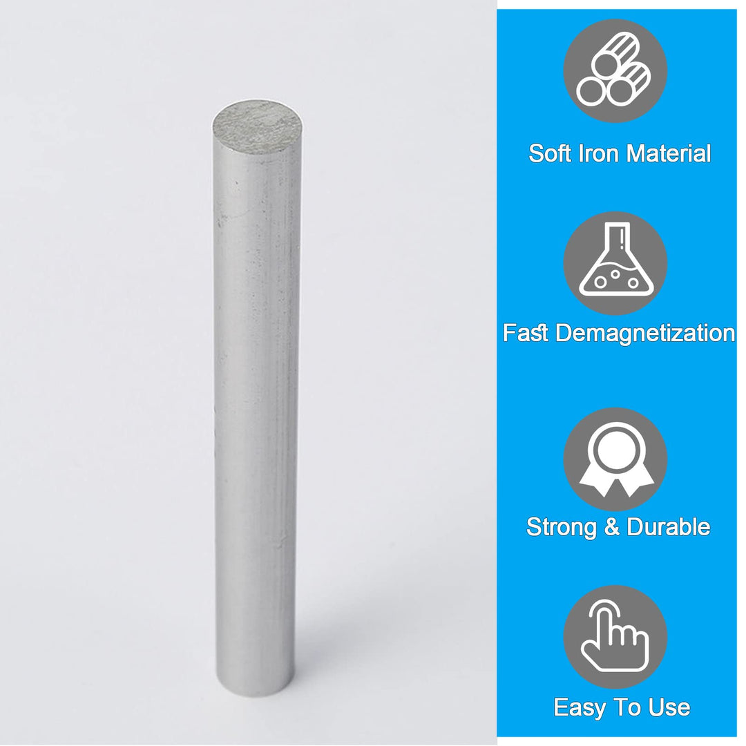 Soft Iron Rod, High Pure Iron Rod, Ideal Core for Making Electromagnets, 0.5 Diameter, 6 Long