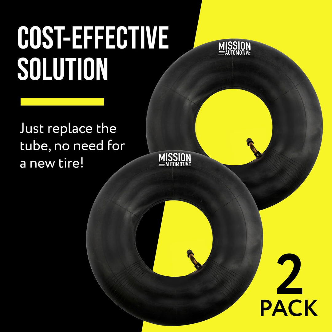 Replacement Tire Inner Tubes - 2 Pack - Fits 4.10/3.50-4 Inch Wheels - Great for Wheelbarrows, Dollies, Lawn Mowers, Yard Trailers and Other Outdoor Equipment