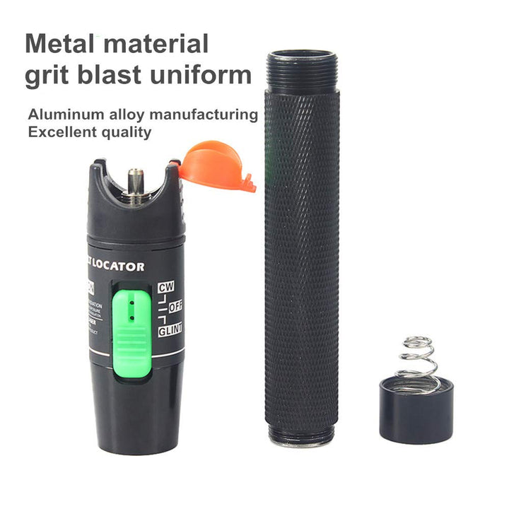 30mW 30KM Visual Fault Locator, Red Light Fiber Optic Cable Tester Meter with 2.5 mm Universal Connector FC Male to LC Female Adapter for CATV Telecommunications Engineering Maintenance
