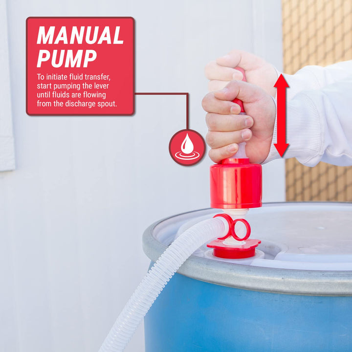 TRDRUM20 Emergency BPA-Free Drinking Water Drum Siphon Pump (5.5 GPM) for 55 Gallon Drums