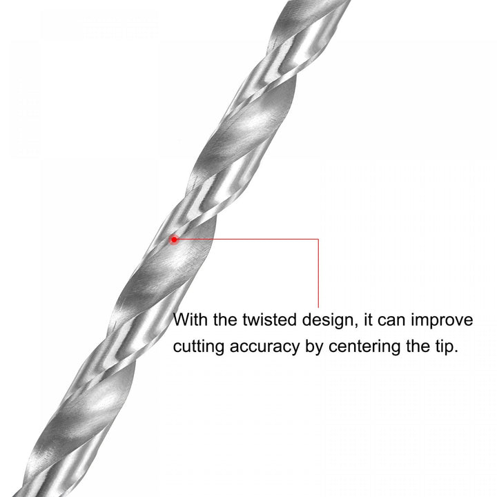 HSS(High Speed Steel) Extra Long Twist Drill Bits, 8mm Drill Diameter 250mm Length 2 Pcs